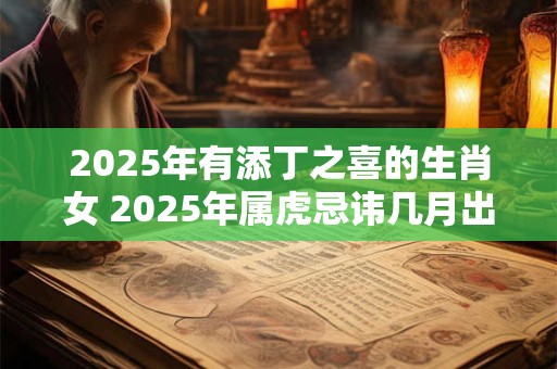 2025年有添丁之喜的生肖女 2025年属虎忌讳几月出生