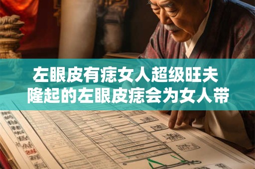 左眼皮有痣女人超级旺夫 隆起的左眼皮痣会为女人带来好运吗