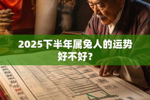 2025下半年属兔人的运势好不好？