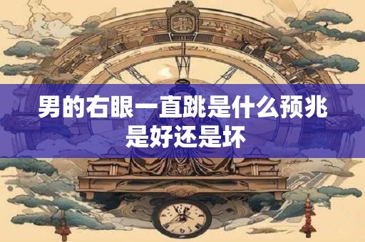 男的右眼一直跳是什么预兆 是好还是坏