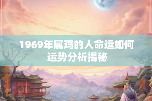 1969年属鸡的人命运如何 运势分析揭秘