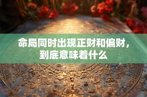命局同时出现正财和偏财，到底意味着什么