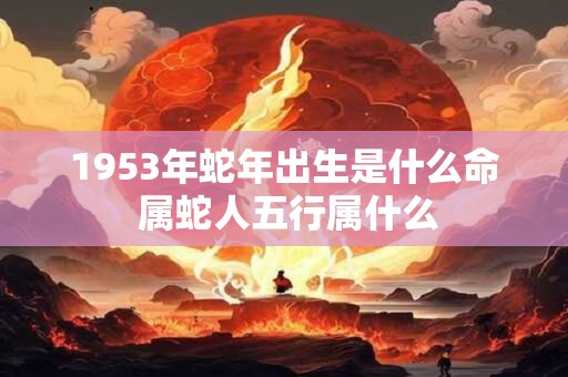 1953年蛇年出生是什么命 属蛇人五行属什么