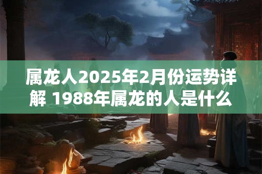属龙人2025年2月份运势详解 1988年属龙的人是什么命