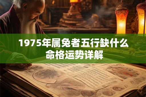 1975年属兔者五行缺什么 命格运势详解