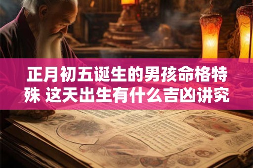 正月初五诞生的男孩命格特殊 这天出生有什么吉凶讲究