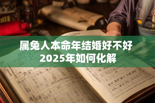 属兔人本命年结婚好不好 2025年如何化解 属兔人本命年结婚好不好 2025年如何化解