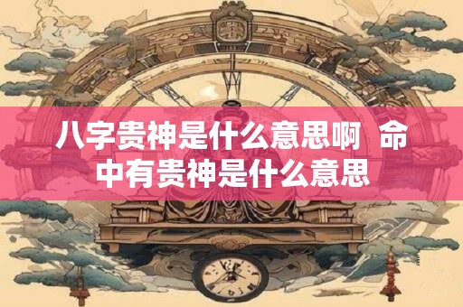 八字贵神是什么意思啊  命中有贵神是什么意思
