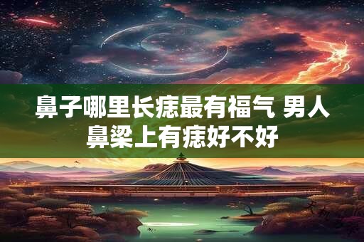 鼻子哪里长痣最有福气 男人鼻梁上有痣好不好