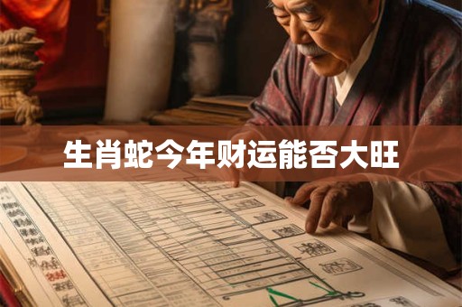 生肖蛇今年财运能否大旺
