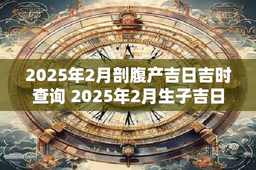 2025年2月剖腹产吉日吉时查询 2025年2月生子吉日！