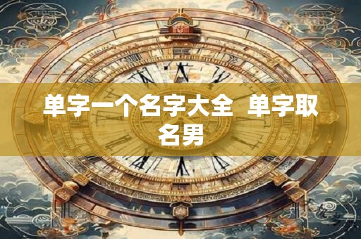 单字一个名字大全  单字取名男