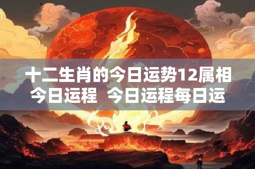 十二生肖的今日运势12属相今日运程  今日运程每日运势查询
