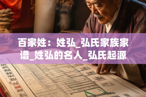 百家姓：姓弘_弘氏家族家谱_姓弘的名人_弘氏起源