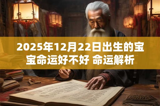 2025年12月22日出生的宝宝命运好不好 命运解析