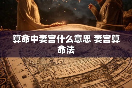算命中妻宫什么意思 妻宫算命法