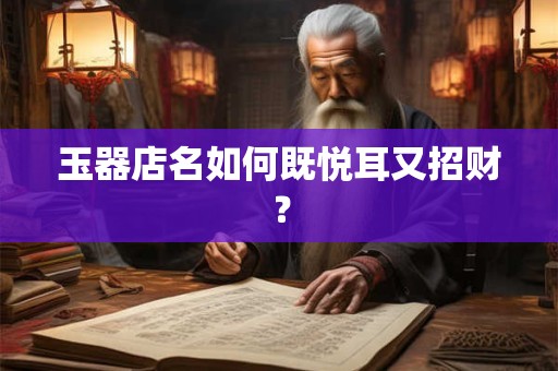 玉器店名如何既悦耳又招财？
