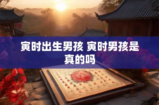 寅时出生男孩 寅时男孩是真的吗