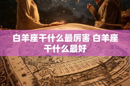 白羊座干什么最厉害 白羊座干什么最好