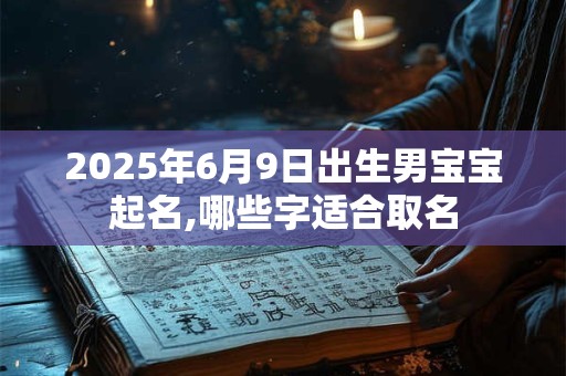 2025年6月9日出生男宝宝起名,哪些字适合取名