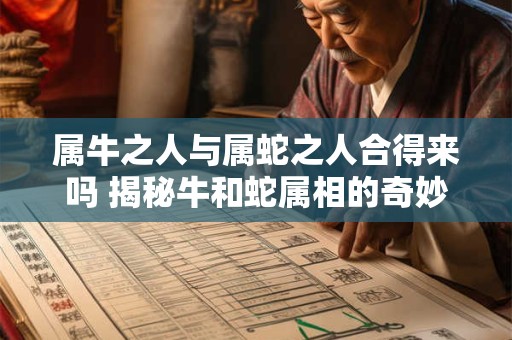 属牛之人与属蛇之人合得来吗 揭秘牛和蛇属相的奇妙化学反应 属牛之人与属蛇之人合得来吗 揭秘牛和蛇属相的奇妙化学反应