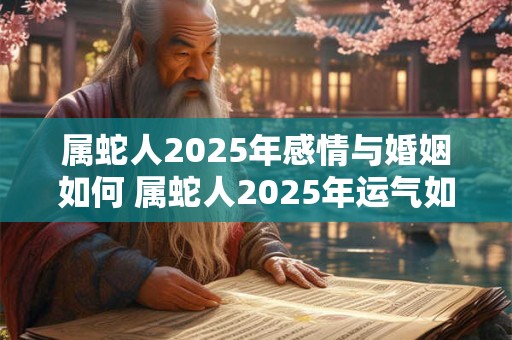 属蛇人2025年感情与婚姻如何 属蛇人2025年运气如何