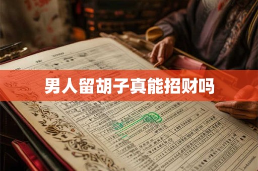 男人留胡子真能招财吗
