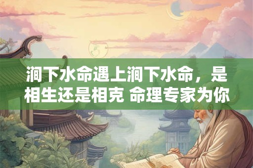 涧下水命遇上涧下水命，是相生还是相克 命理专家为你解答