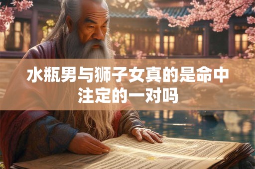水瓶男与狮子女真的是命中注定的一对吗