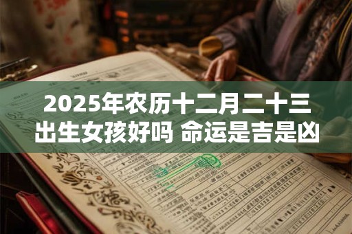 2025年农历十二月二十三出生女孩好吗 命运是吉是凶