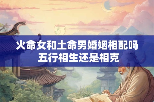 火命女和土命男婚姻相配吗 五行相生还是相克
