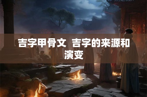 吉字甲骨文  吉字的来源和演变