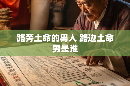路旁土命的男人 路边土命男是谁