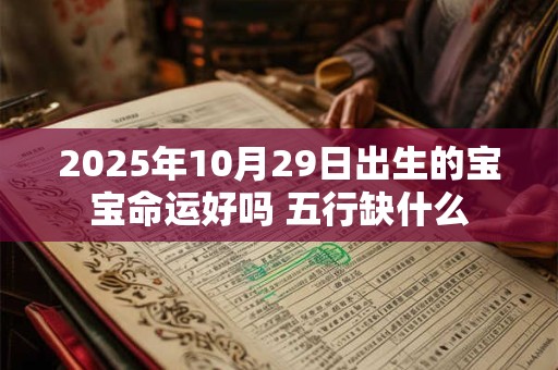 2025年10月29日出生的宝宝命运好吗 五行缺什么