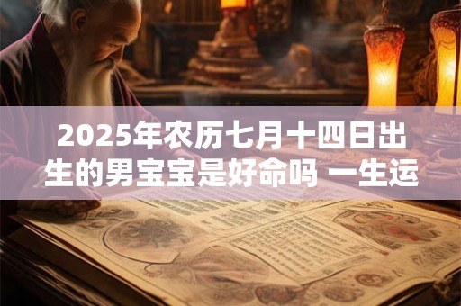 2025年农历七月十四日出生的男宝宝是好命吗 一生运势详解