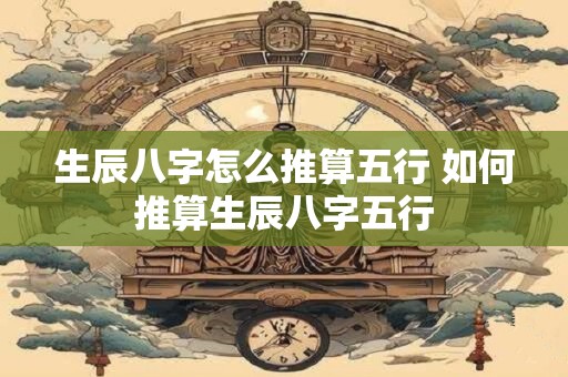 生辰八字怎么推算五行 如何推算生辰八字五行