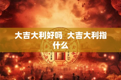 大吉大利好吗  大吉大利指什么