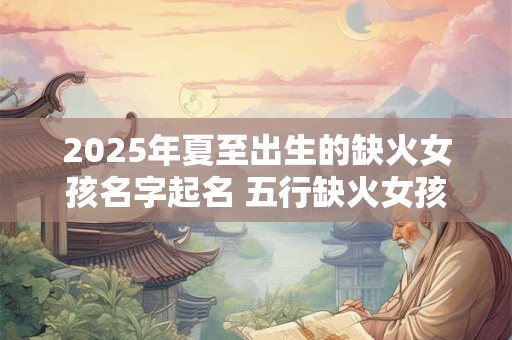 2025年夏至出生的缺火女孩名字起名 五行缺火女孩取名精选
