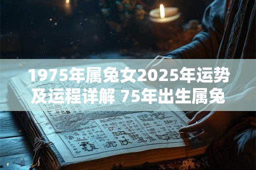 1975年属兔女2025年运势及运程详解 75年出生属兔人2025全年每月运势女性