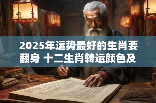 2025年运势最好的生肖要翻身 十二生肖转运颜色及方位！