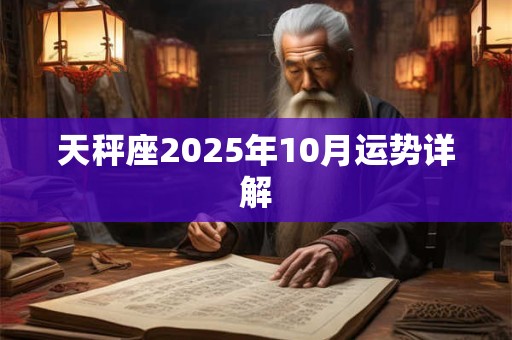 天秤座2025年10月运势详解