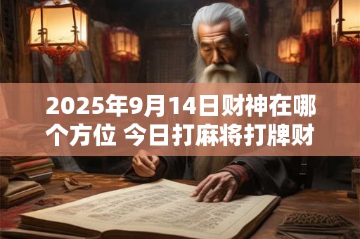 2025年9月14日财神在哪个方位 今日打麻将打牌财运方位！