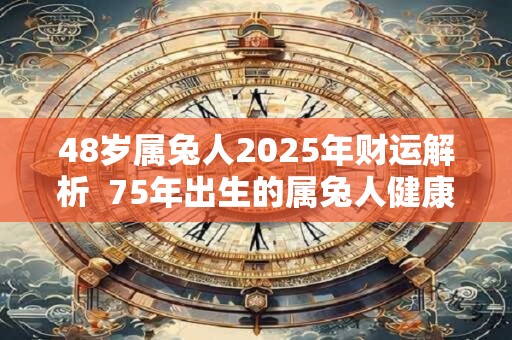 48岁属兔人2025年财运解析  75年出生的属兔人健康运势