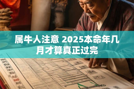 属牛人注意 2025本命年几月才算真正过完