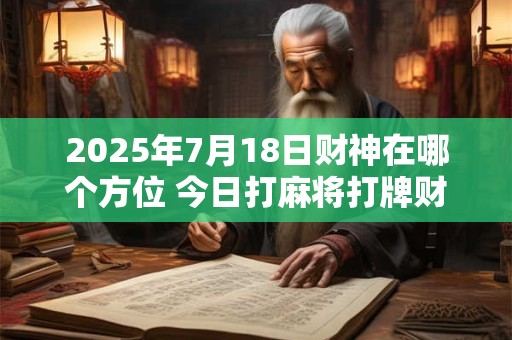 2025年7月18日财神在哪个方位 今日打麻将打牌财运方位！