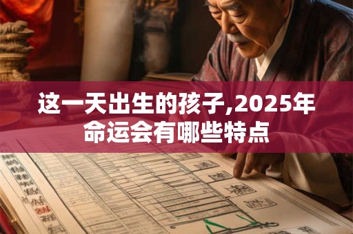这一天出生的孩子,2025年命运会有哪些特点