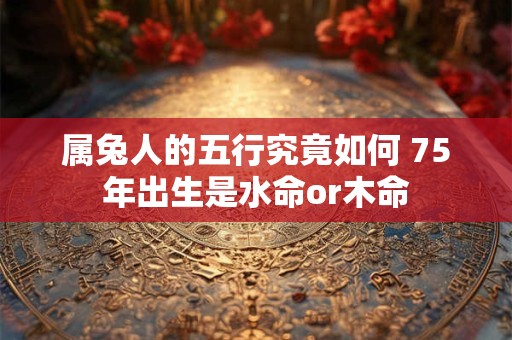 属兔人的五行究竟如何 75年出生是水命or木命