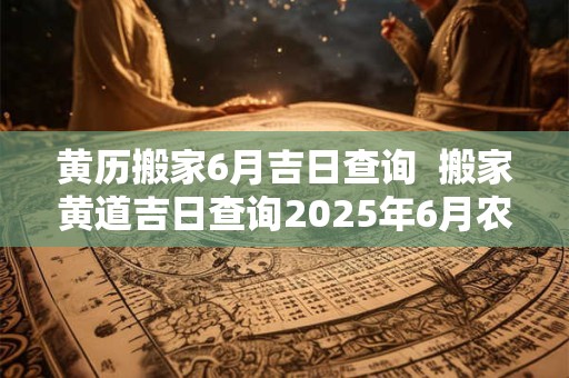 黄历搬家6月吉日查询  搬家黄道吉日查询2026年6月农历