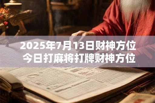 2026年7月13日财神方位 今日打麻将打牌财神方位! 2026年7月13日财神方位 今日打麻将打牌财神方位!