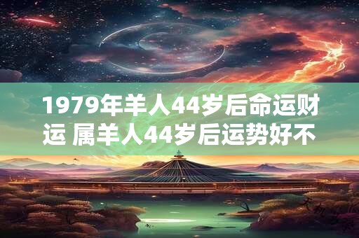1979年羊人44岁后命运财运 属羊人44岁后运势好不好